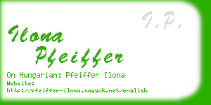 ilona pfeiffer business card